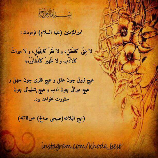 حدیثی از امام علی در مورد ثروت